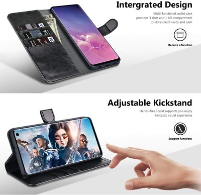 Samsung S-View Flip Cover For Galaxy S10 - Black for sale online