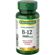 Nature's Bounty Ultra Strength Vitamin B12 Supplement Health 5000mcg 45pcs NEW