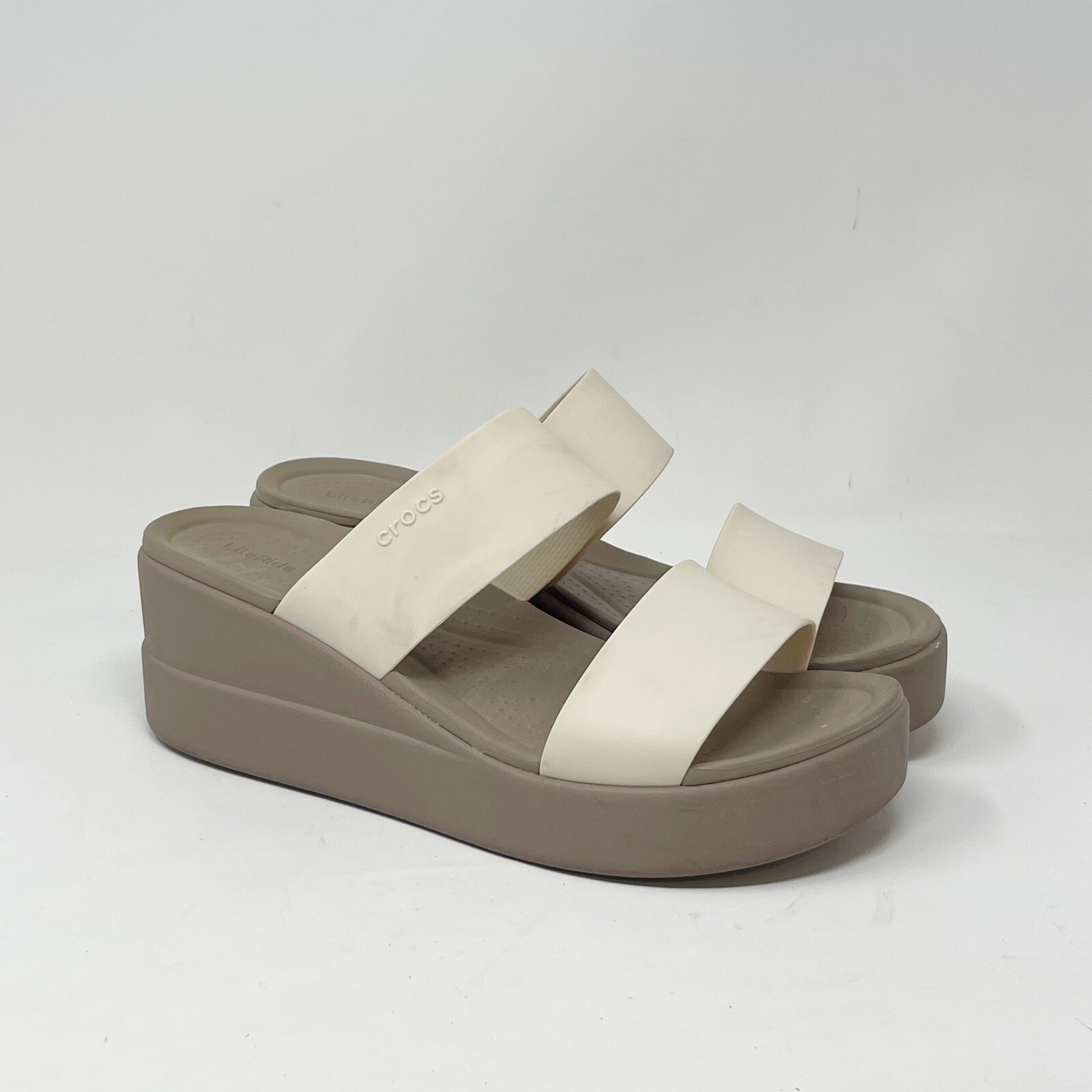 CROCS Women’s LiteRide BROOKLYN Mid Wedge Sandals Sho… Gem