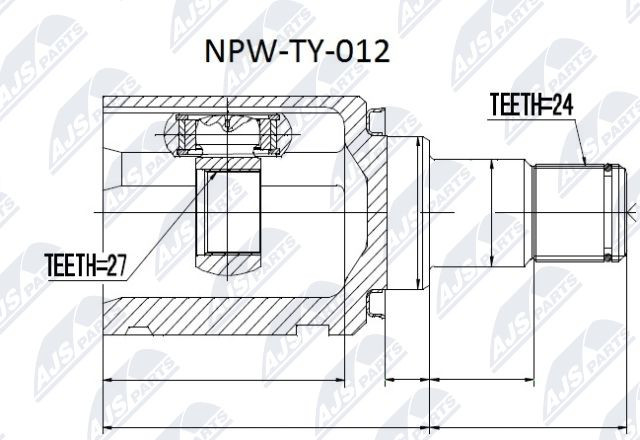 Nty Inner Cv Joint For Toyota Rav-4 00- Camry 01- Previa 00 - Image 7
