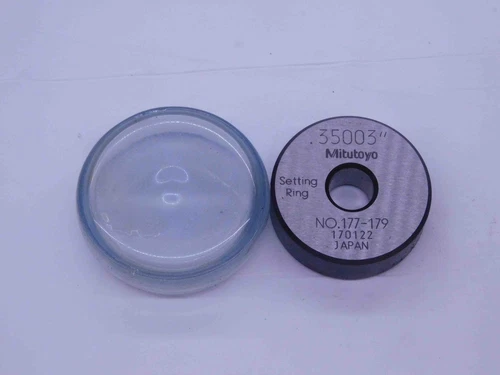 MITUTOYO .35003 MASTER PLAIN BORE RING GAGE .3438 +.0062 11/32 9 mm SET 177-179