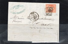 LETTRE AVEC TIMBRE N° 23  PAU 1868
