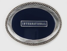 Rare International blue and silver Belt Buckle