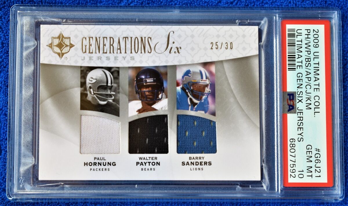 2009 UD ULTIMATE COLL SIX JERSEYS G6J-21 /30 Barry Sanders 2009 UD ULTIMATE COLL SIX JERSEYS G6J-21 /30 Barry Sanders