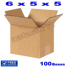 100 - 6x5x5 Cardboard Boxes 32ECT Mailing Packing Shipping Box Corrugated Carton