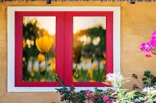 3D Flowers A998 Window Film Print Sticker Cling Stained Glass UV Sinsin