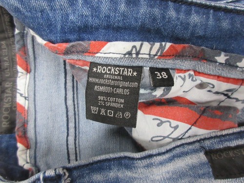 ROCKSTAR ORIGINAL ULTRA SLIM FIT JEAN SHORTS ALGODÓN/SPANDEX Talla 38 - Imagen 6 de 7