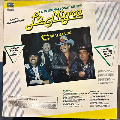 Grupo La Migra - Cabalgando LP - [MIDLP-4054] 1990 (VG+/EX) | eBay