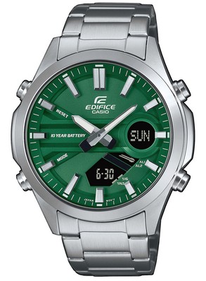 CASIO Edifice Herrenuhr Chronograph Stahl/Grün Chrono EFV-C120D-3AEF