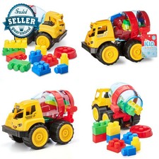 kid connection construction truck with blocks