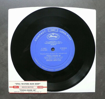 7'' Brook Benton - Fools Rush In - USA Mercury Compact 33rpm