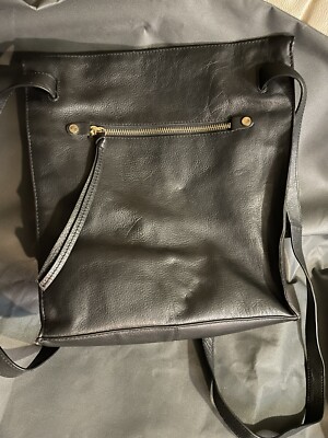 Kooba Fairfield Black Leather Convertible Backpack, Wear it 