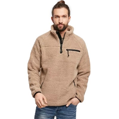 BRANDIT INDIVIDUAL WEAR Men's Fleece Quarter Zip Camel Jacket (5022-20070)