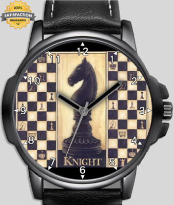 Schachspieler Schachmann Ritter Neuheit Kunst einzigartige Armbanduhr SCHNELL UK