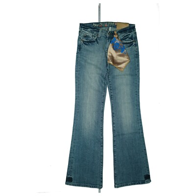 BLUE FIRE USA Dmn Schlag Bootcut Flare Jeans Hose stretch W27 L33 S 36 blau NEU
