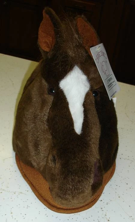 HORSE HAT costume PLUSH cap ADULT jockey Denver bronco broncos broncoes FAST SHP - Image 2 of 4