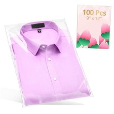 100 Pcs Self Sealing Cellophane Bags 9x12 Inches for 100 Pcs 9x12 Inches Clear