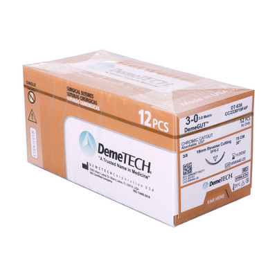 DemeTECH  Surgical Suture 3/0 4/0 45/75cm Materials Absorbable Braided Coated