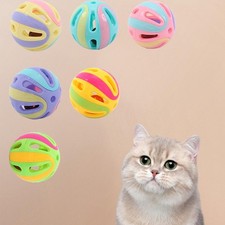 1 10Pcs 2IN Pets Hollow Cat Ball with Bell Toy for Cats Kittens and Other Animal