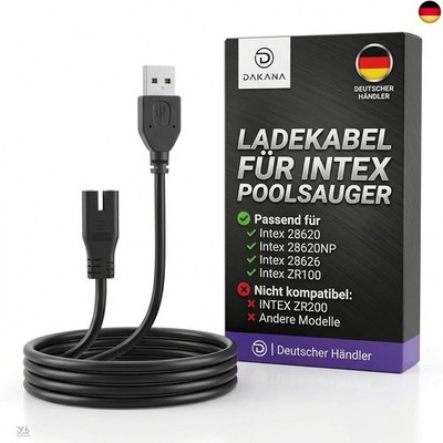 Ladekabel Intex Poolsauger 28620 28620NP 28626 ZR100 USB Ladegerät 12V 