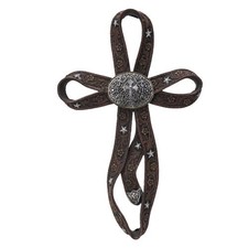 Western Belt Buckle Crucifix Cross Wall Plaque 18 Inch 14213
