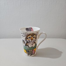 Roy Kirkham Wild Animal bone china mugs Tiger Penguins Chimp Turtle 