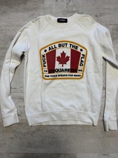 Original Dsquared2®  Sweatshirt - Canadian Flag Logo - Weiß - Größe L  Pullover