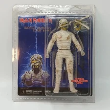 NECA Iron Maiden Eddie 8" Action Figure Mummy Retro Clothed World Slavery Tour