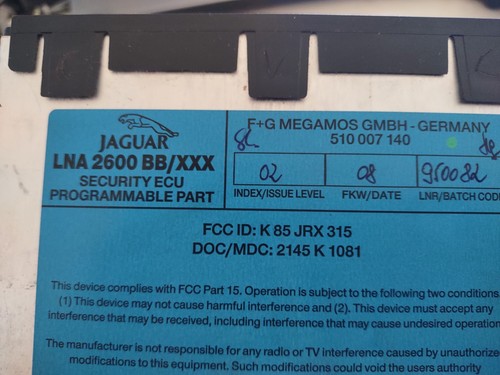 1995-97 Jaguar XJ6 Xjr Security Locking control module computer LNA2600BB - Picture 12 of 13