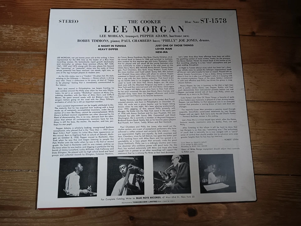 Lee Morgan 'The Cooker' Japanese Blue Note 1578 LP Vinyl - Image 2 of 3