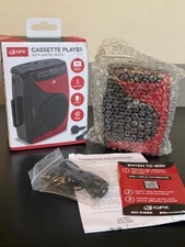 GPX AM/FM Cassette Player Recorder w/ Integrated Speaker + Earbuds