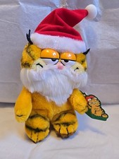 1981 Dakin Garfield 9" Plush Christmas Santa Hat With Original Tag Vtg 80s