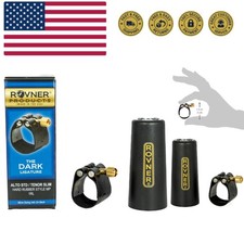 Ligature & Plastic Cap for Alto Standard Saxophone - Dark Ligature for Hard R...