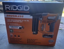 New Ridgid18V Brushless 18-Gauge 2-1/8 Brad Nailer Kit