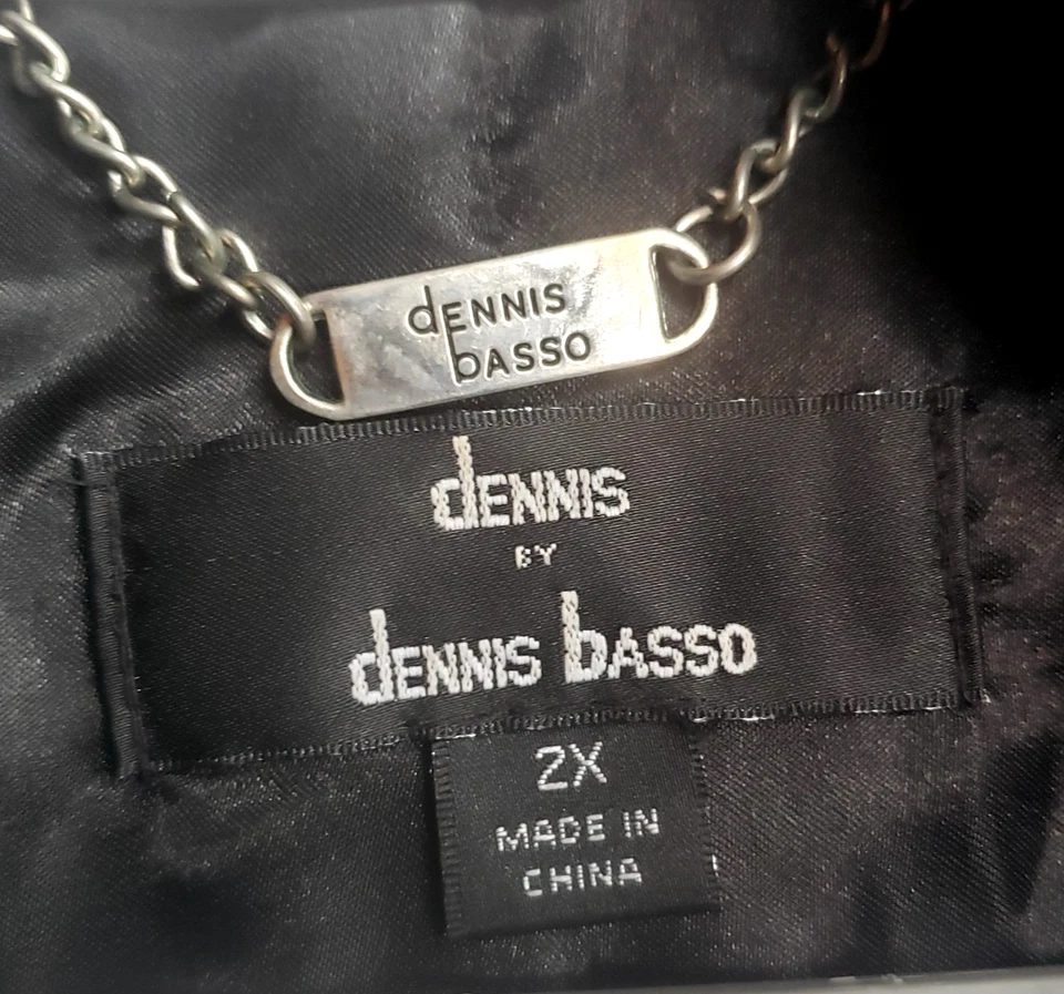 Abrigo Chaqueta Columpio Dennis Basso Negro Gris Piel Sintética Para Mujer 2X Suave y Mimoso Foto 4 de 4