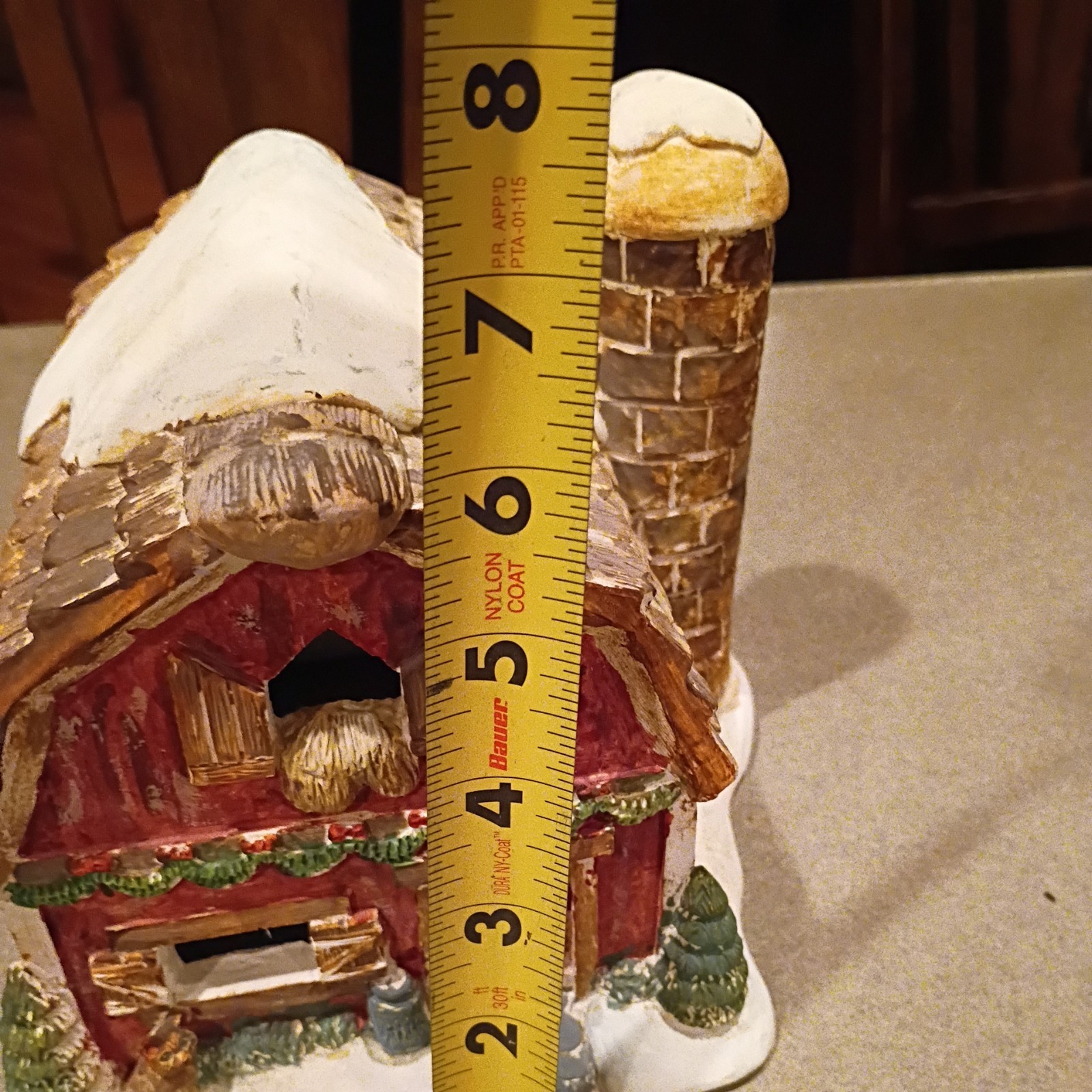 Vintage Ceramic Village Barn House Tea Light Candle Holder 