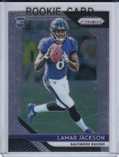 LAMAR JACKSON ROOKIE CARD 2018 PRIZM #212 Baltimore Ravens Football NFL $$ RC!. rookie card picture