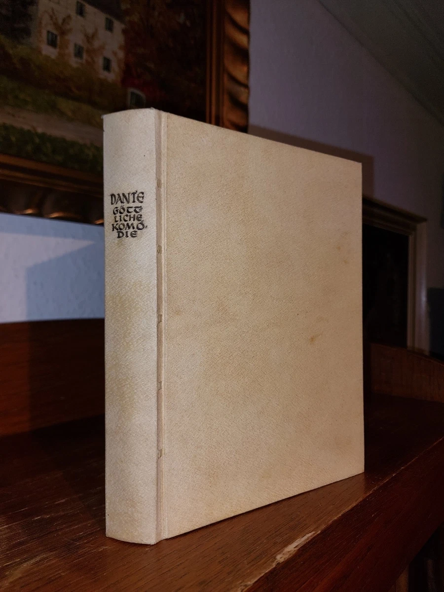 DANTE + GÖTTLICHE KOMÖDIE STEFAN GEORGE Luxusausgabe 1925 PERGAMENT HANDEINBAND