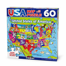 USA MAP Puzzle 60 Piece States Capitals BRAND NEW