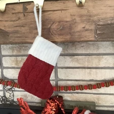 Kohls St Nicholas Square Mini Knitted Christmas Stocking No Letter 7” Stocking