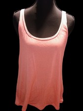 Young USA Medium Coral White Striped Tank Top Women's
