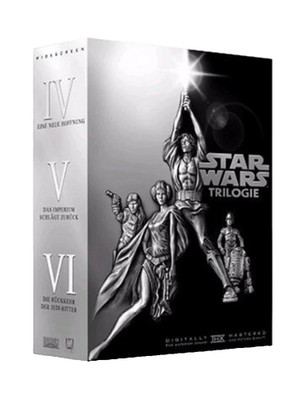 Star Wars - Trilogie (DVD, German Import, Region 2, 4 Disc Set) MINT
