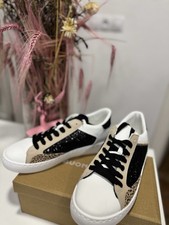 Zapatillas 38 Leopardo Y Purpurina Negra