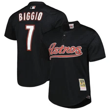Men's Mitchell & Ness Craig Biggio Black Houston Astros Cooperstown Collection