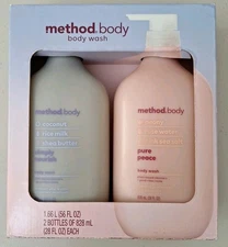 Method Body Plant Based Cleanser, Paraben Free, Body Wash, Lrg 28 fl oz ea, 2pk
