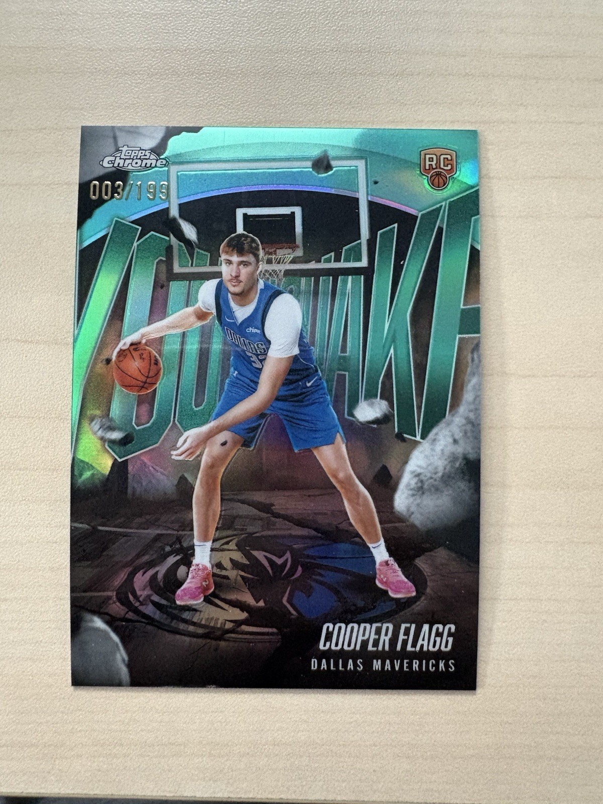 2025-26 Topps Chrome NBA Youthquake Aqua Refractor #YQ-1 Cooper Flagg 17/199 RC