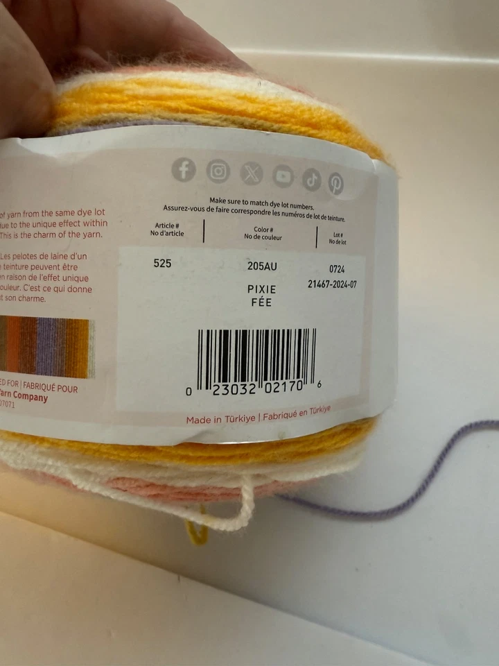 (1 Skein) Lion Brand Yarn Mandala Yarn, Pixie Fee 5.3 oz Acrylic NEW - Image 4 of 4