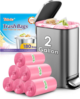 180 de Bolsas basura para 2 galones para fuertes forros para plasticos hogar