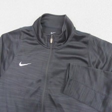 Nike Mens Basketball Warmup Jacket 2XL Black Heathered Dri Fit Full Zip