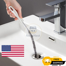 Drain Hair Cleaner Brush Flexible Pipe Dredging Tool Sink Sewer Clog Remover